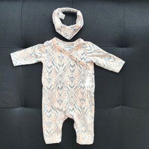 Jessica Simpson Orange/Gray Romper and Headband